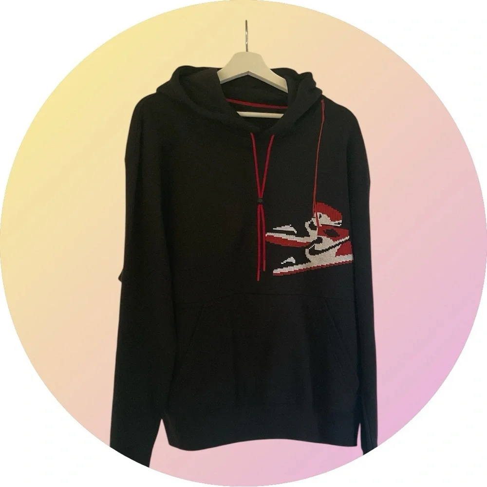 Jordan Hoodie Men’s L Air Jordan 1 Shoes Graphic Pullover CA 05553 - Picture 1 of 4